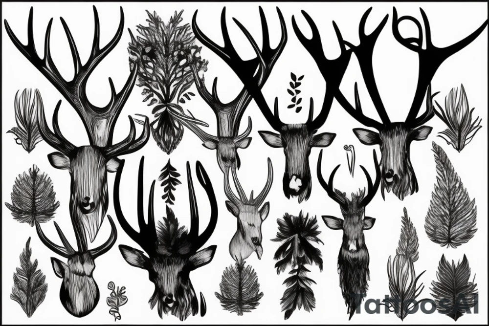 antler tattoo idea