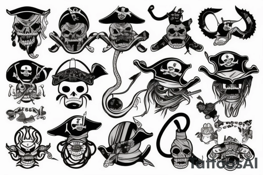 pirate rattlesnake tattoo idea