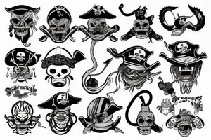 pirate rattlesnake tattoo idea