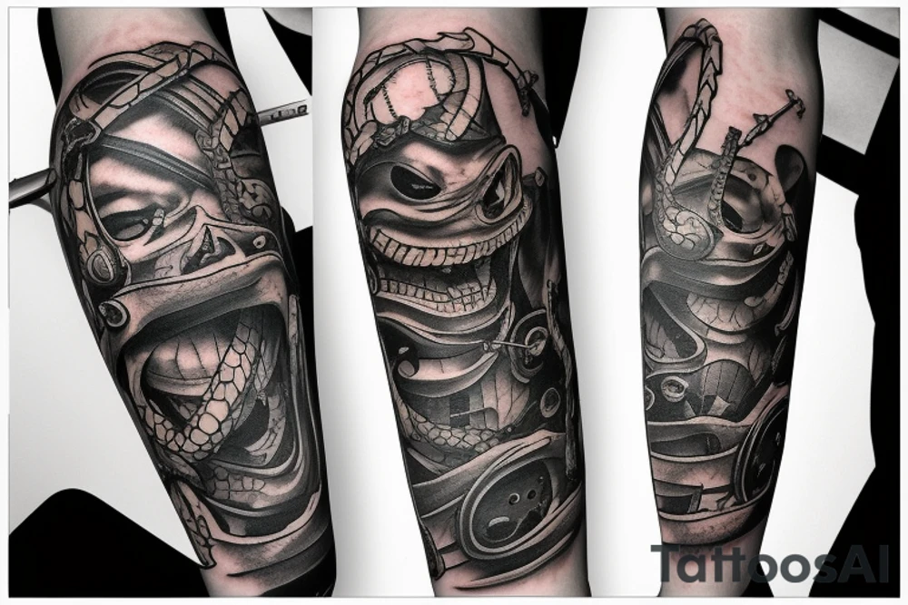 pirate rattlesnake tattoo idea