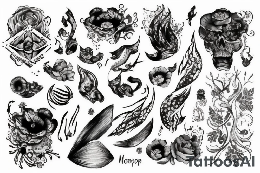 Корабль в море tattoo idea