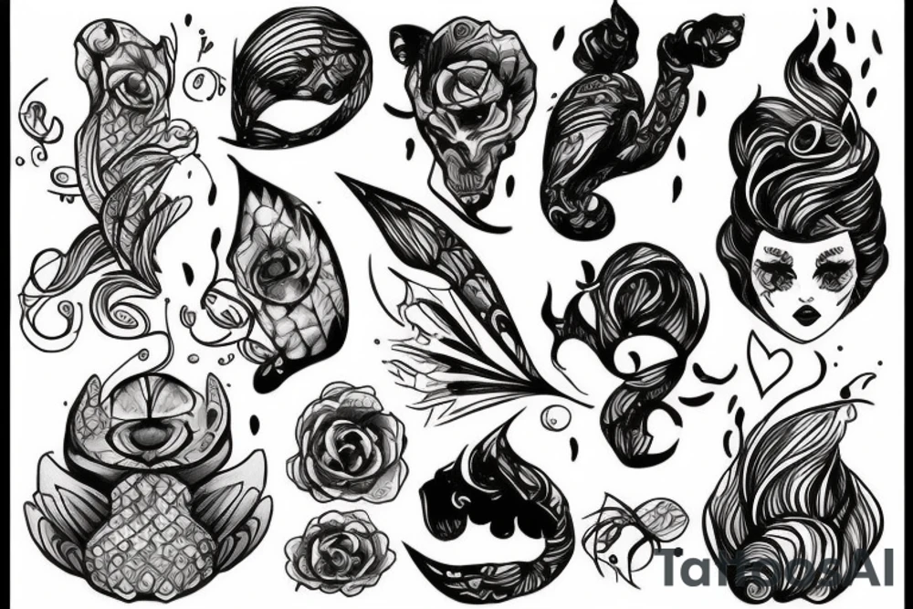 Корабль в море tattoo idea