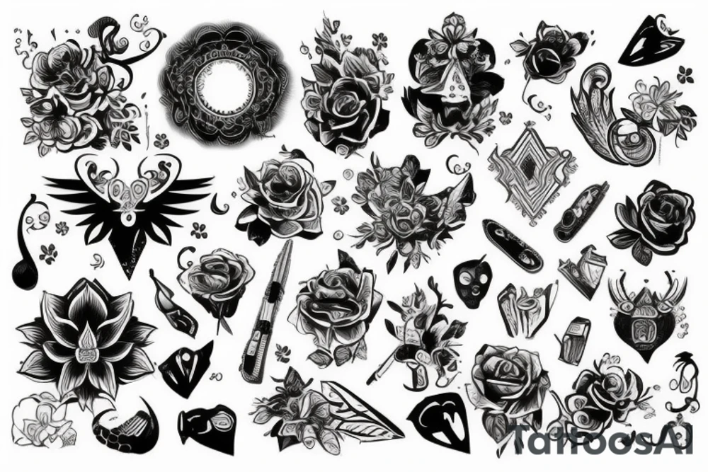 Медведь и лес tattoo idea