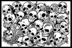 three skulls tattoo idea