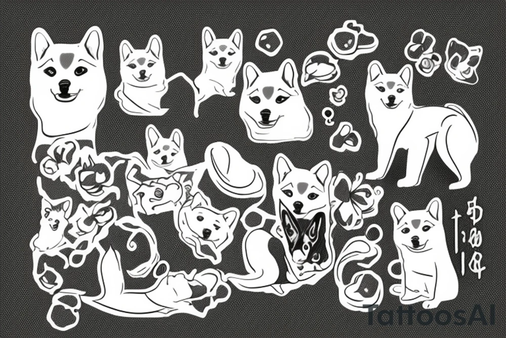 shiba inu tattoo idea