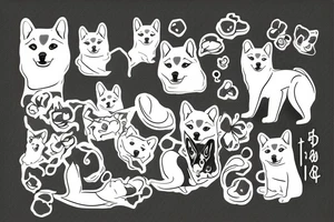 shiba inu tattoo idea