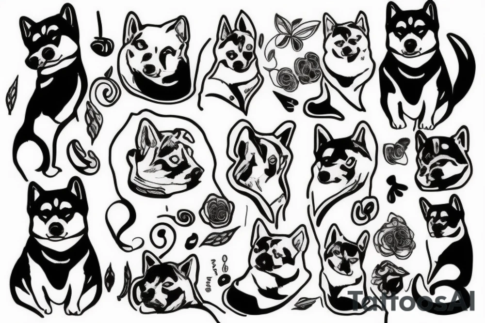 shiba inu tattoo idea