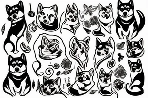 shiba inu tattoo idea