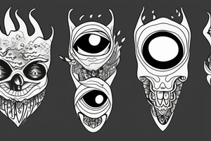 Evil eyes tattoo idea