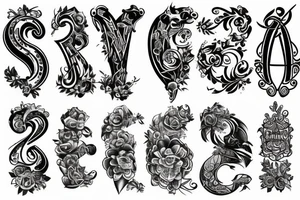 Name of my wife designed on my arm tattoo idea