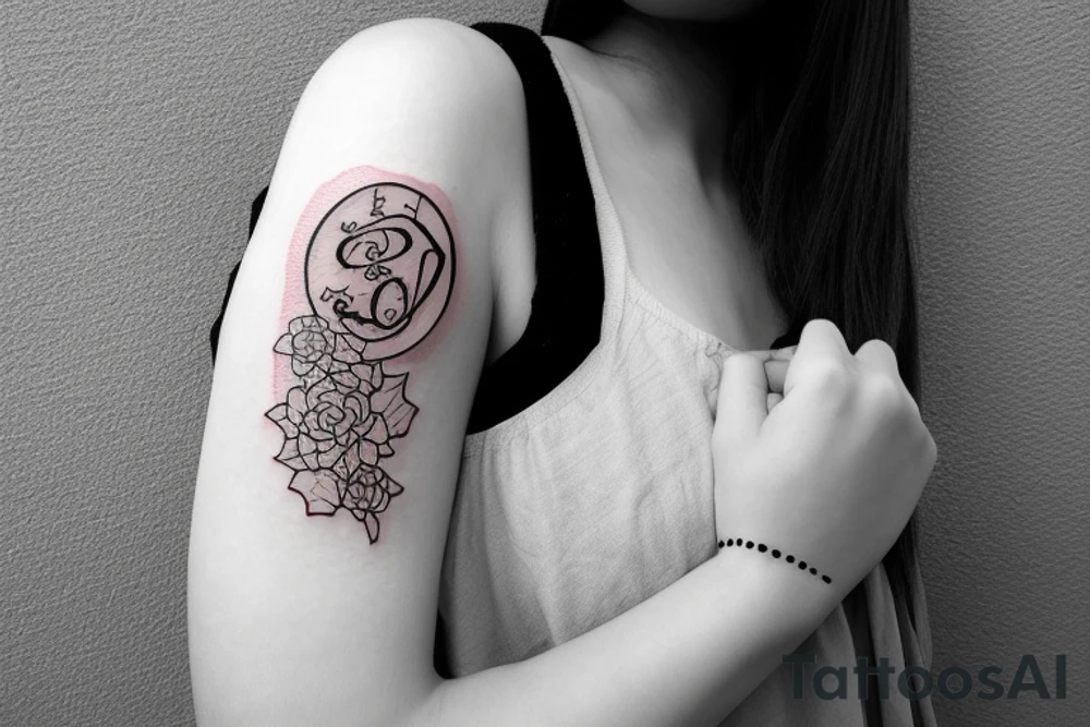 Name of my wife shiren designed on my arm tattoo idea