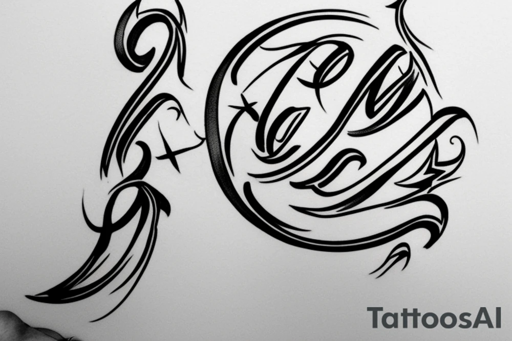 Name of my wife shiren designed on my arm tattoo idea