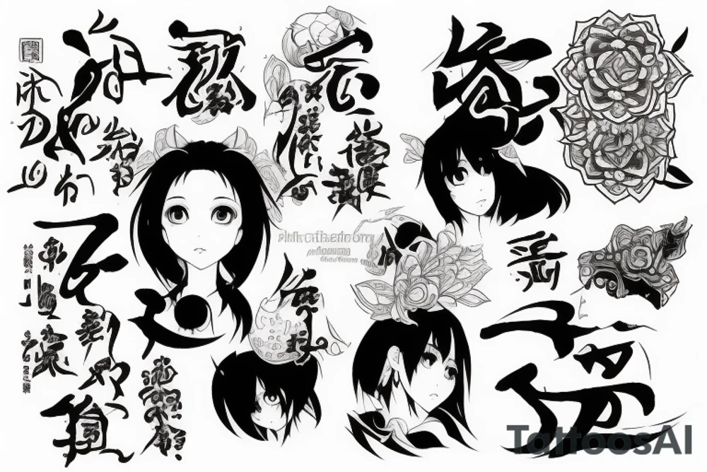 design the name shiren tattoo idea