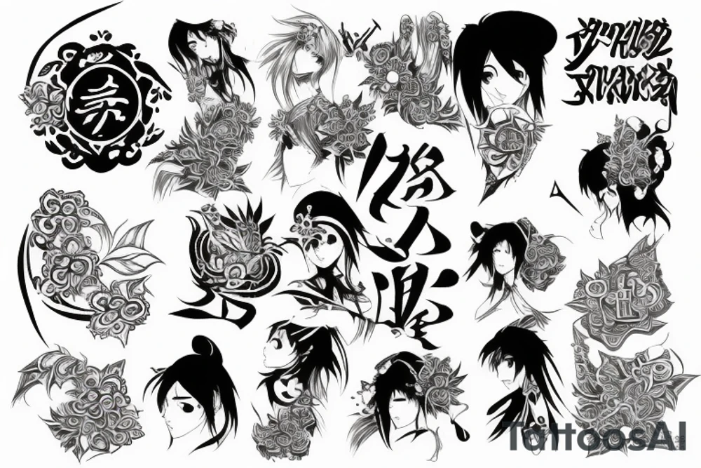 design the name shiren tattoo idea