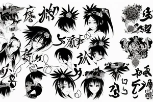 design the name shiren tattoo idea