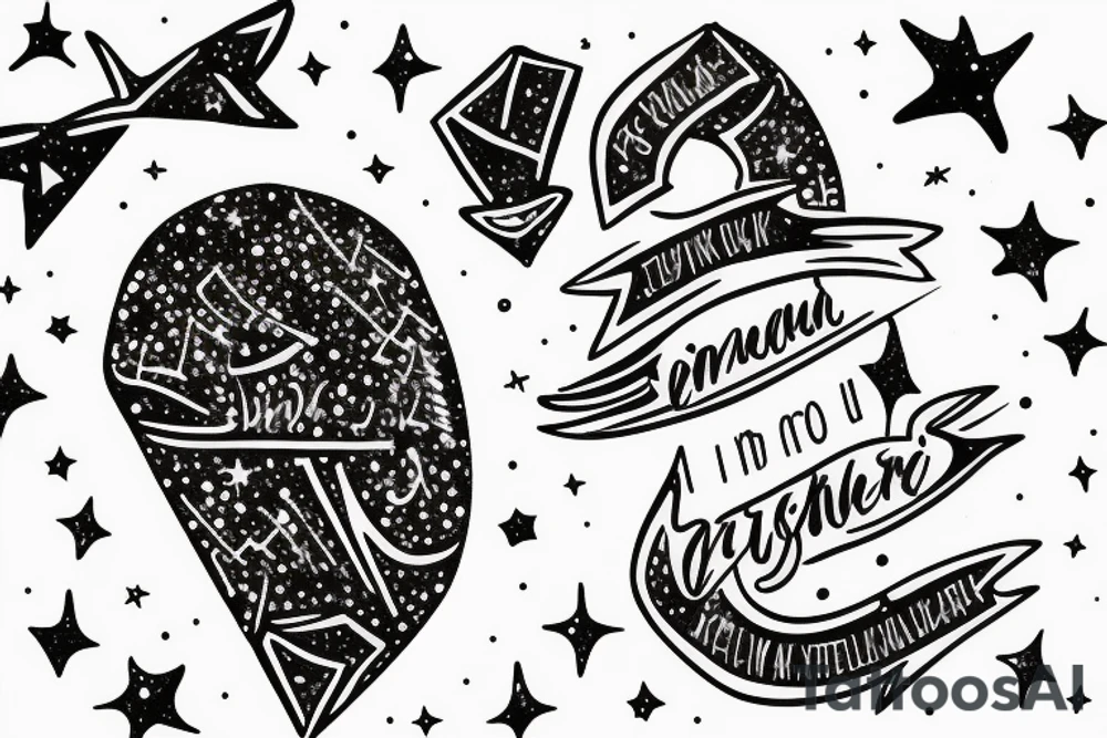 A constellation tattoo with the names of the stars or a quote that inspires the person to explore the universe. tattoo idea