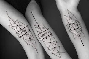 A constellation tattoo with the names of the stars or a quote that inspires the person to explore the universe. tattoo idea