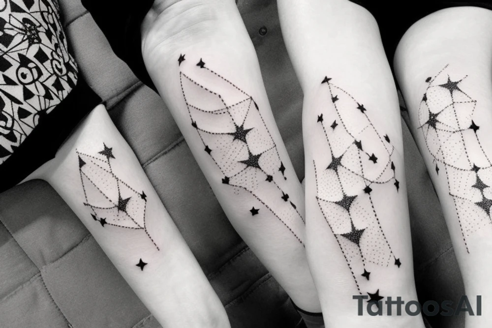 A constellation tattoo with the names of the stars or a quote that inspires the person to explore the universe. tattoo idea