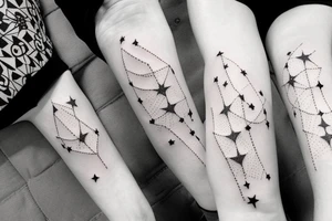 A constellation tattoo with the names of the stars or a quote that inspires the person to explore the universe. tattoo idea