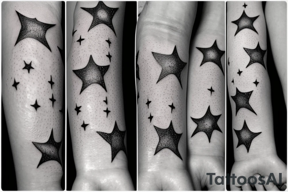 A constellation tattoo with the names of the stars or a quote that inspires the person to explore the universe. tattoo idea