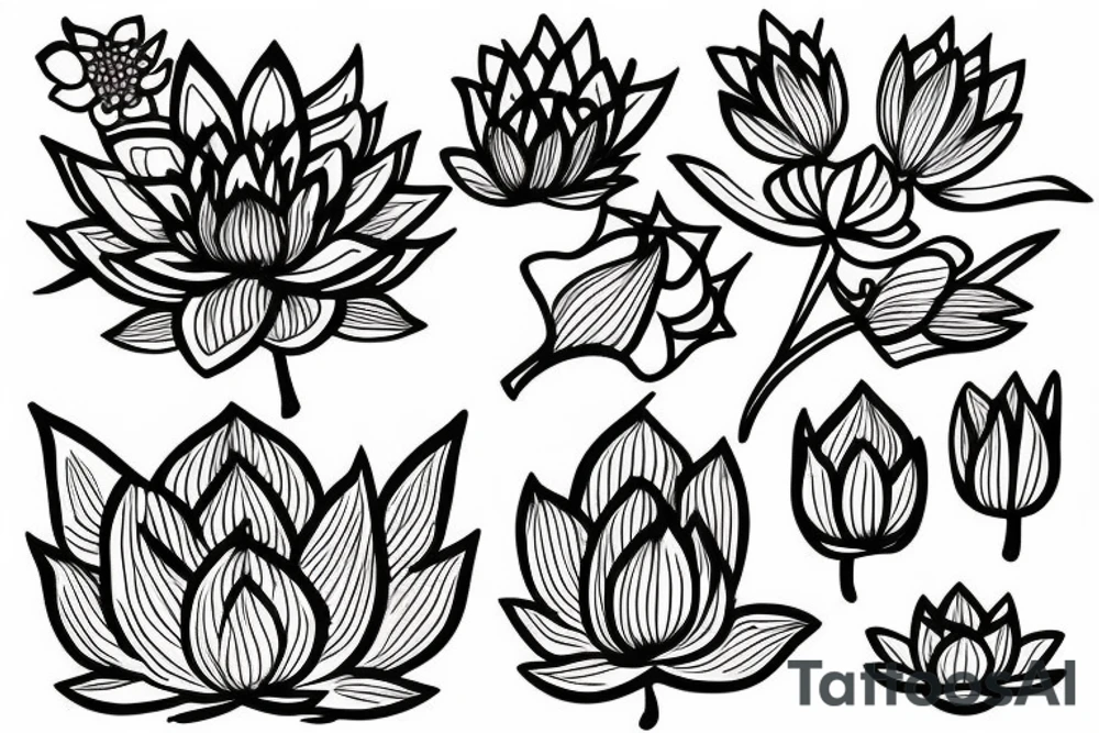Thai lotus tattoo idea