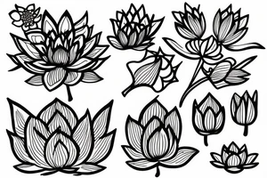 Thai lotus tattoo idea