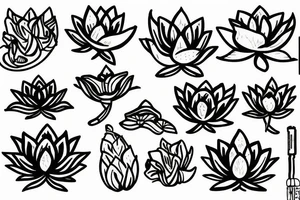 Thai lotus tattoo idea