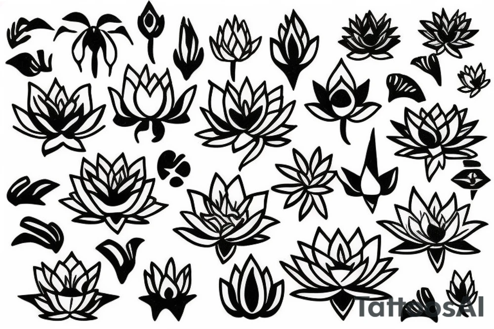 Thai lotus tattoo idea