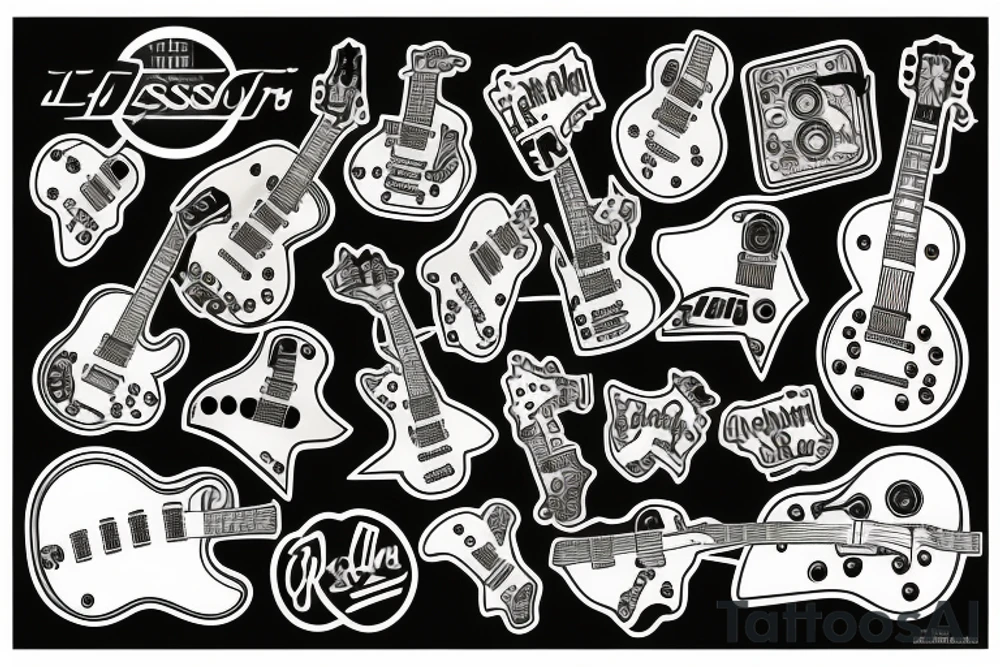 Gibson les paul guitar tattoo idea