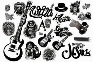 Gibson les paul guitar tattoo idea