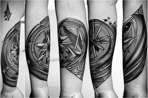 Sagittarius zodiac sign symbol with stars tattoo idea