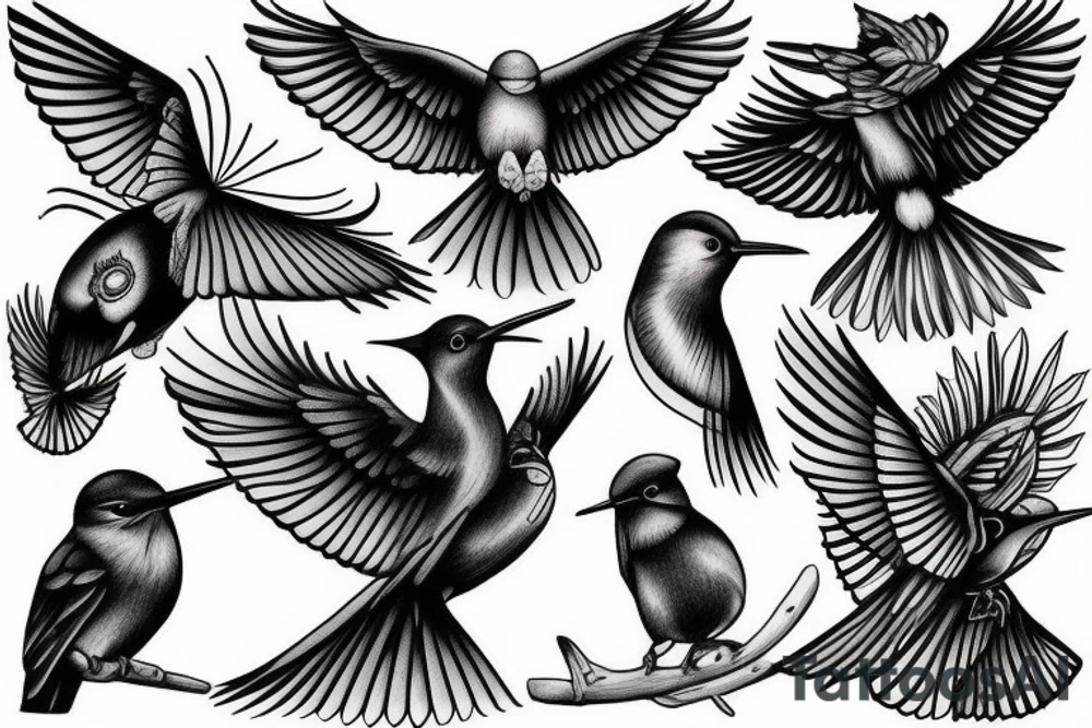 Humingbird tattoo idea