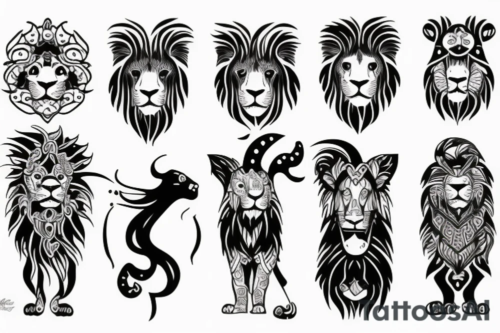Lion and a lamb tattoo idea