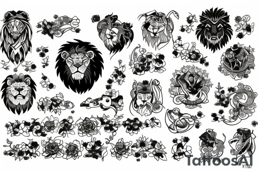 Lion and a lamb tattoo idea