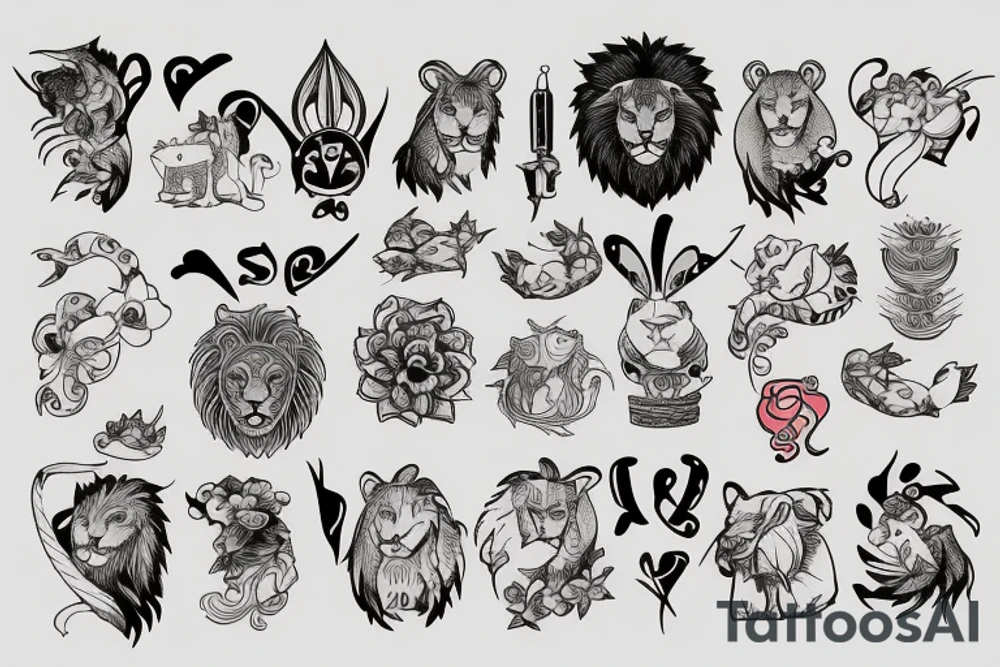Lion and a lamb tattoo idea