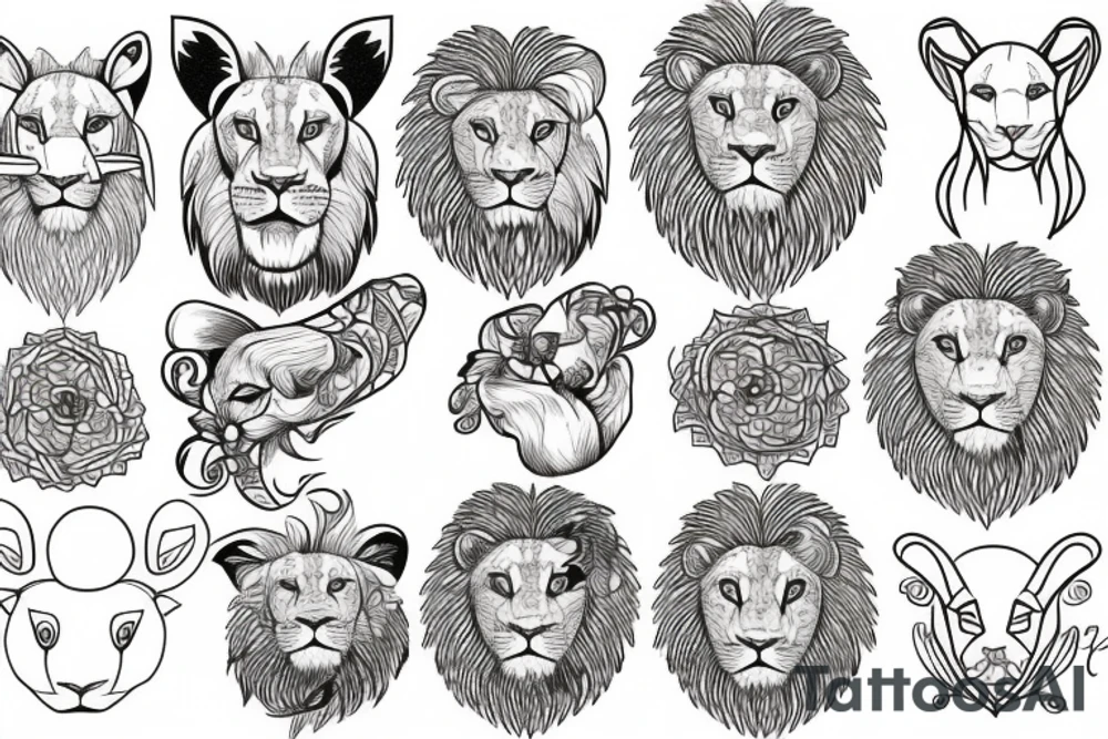 Lion and a lamb tattoo idea