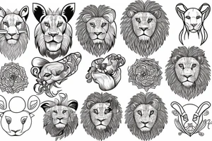 Lion and a lamb tattoo idea