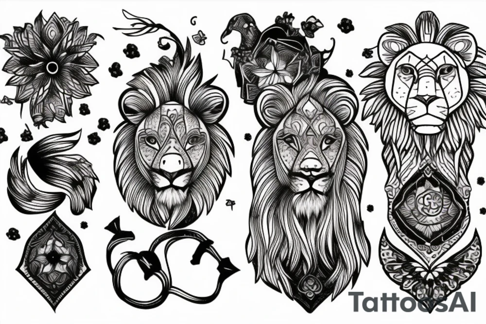 Lion and a lamb tattoo idea