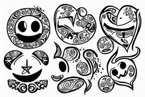Paired tattoos, smiley face tattoo idea