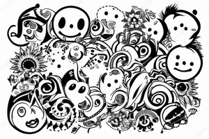 Paired tattoos, smiley face tattoo idea