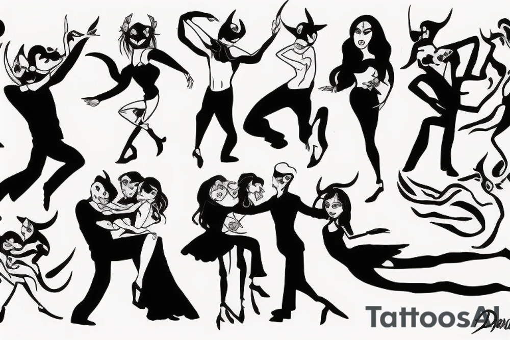 Dance with the devil tattoo idea
