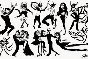 Dance with the devil tattoo idea