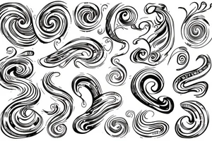 Swirly music notation tattoo idea