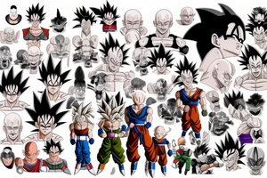 Characters from Dragon ball tattoo idea