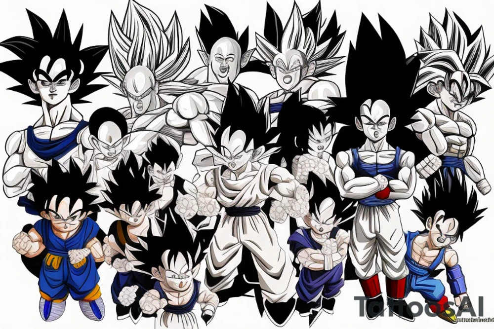 Characters from Dragon ball tattoo idea
