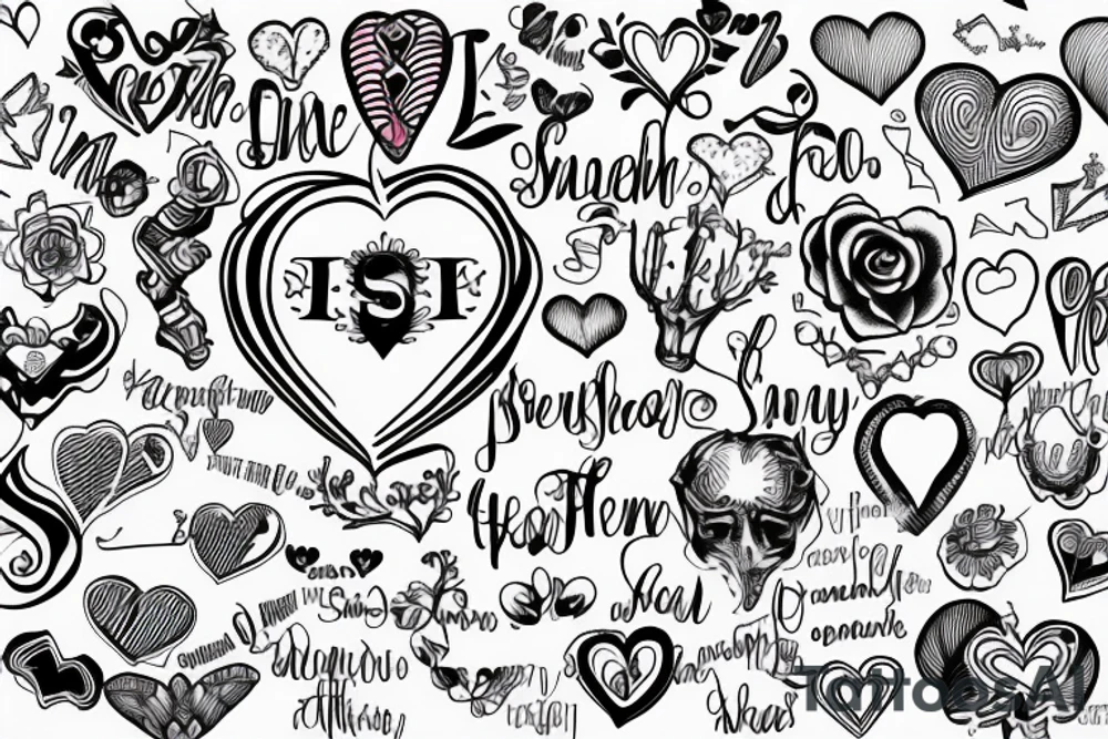 something meaningful using a heart tattoo idea