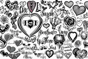 something meaningful using a heart tattoo idea