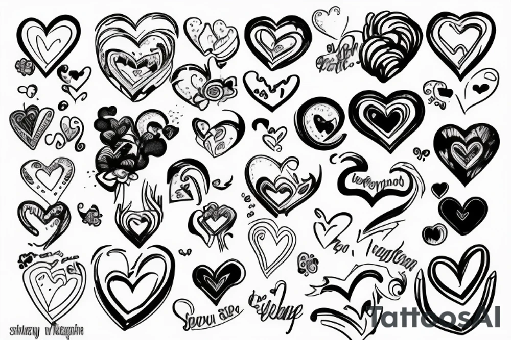 something meaningful using a heart tattoo idea