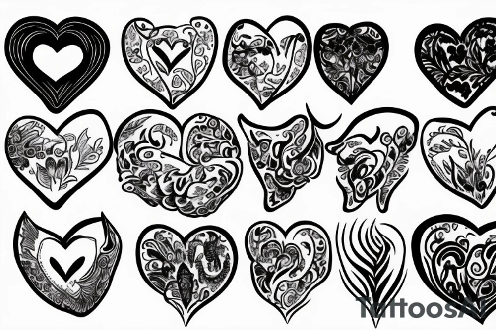 something meaningful using a heart tattoo idea