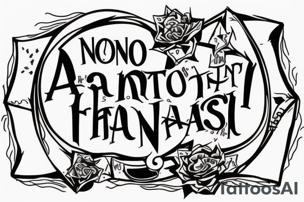 Circus tent and the inscription: No fear tattoo idea